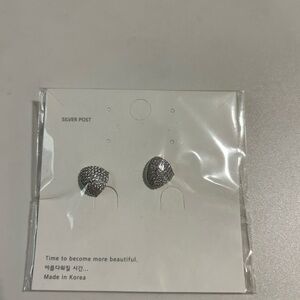 Silver Post Sparkling Earrings